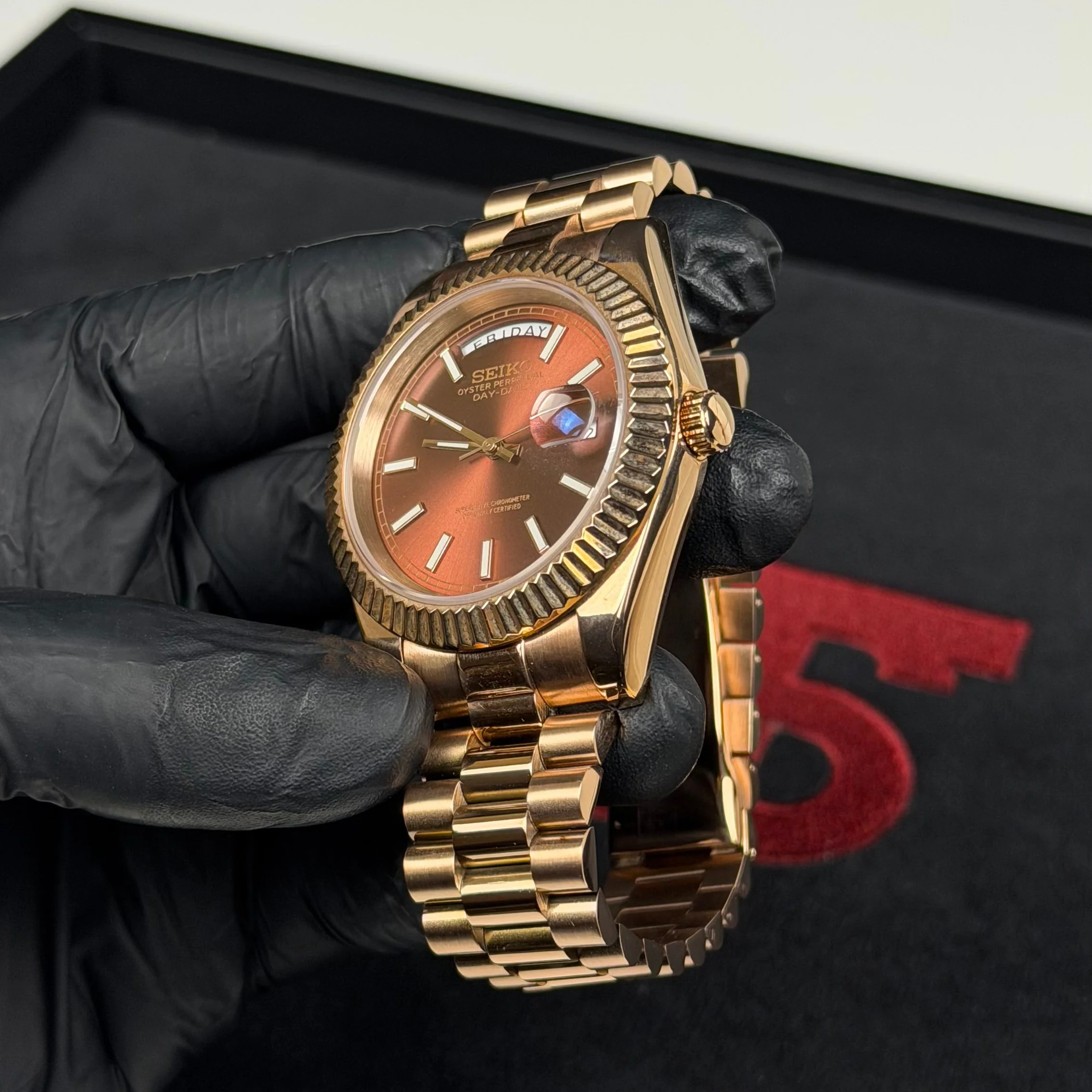 Day-Date Mod - Rose Gold Chocolate/President - Image 3