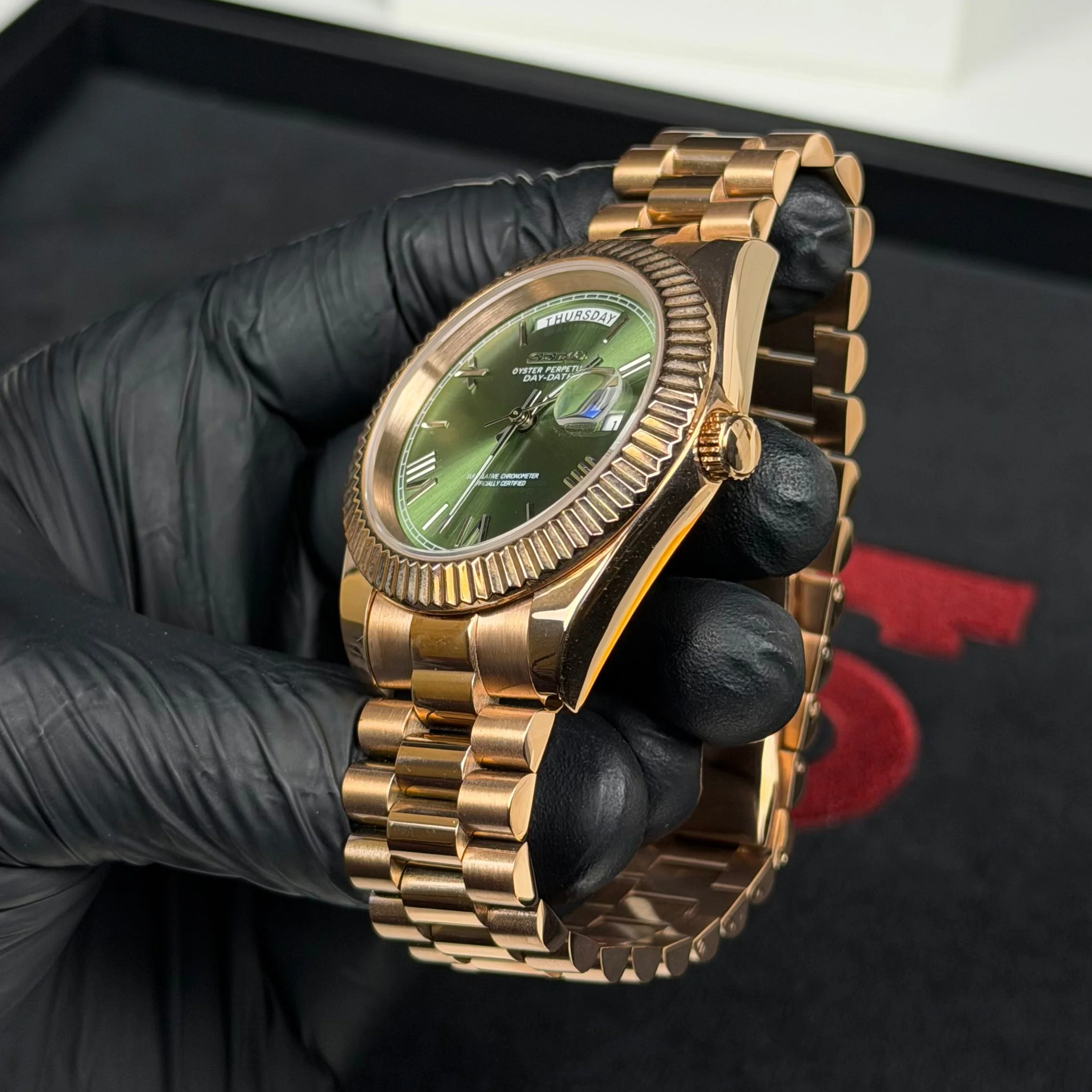 Day-Date Mod - Rose Gold Olive/President - Image 3