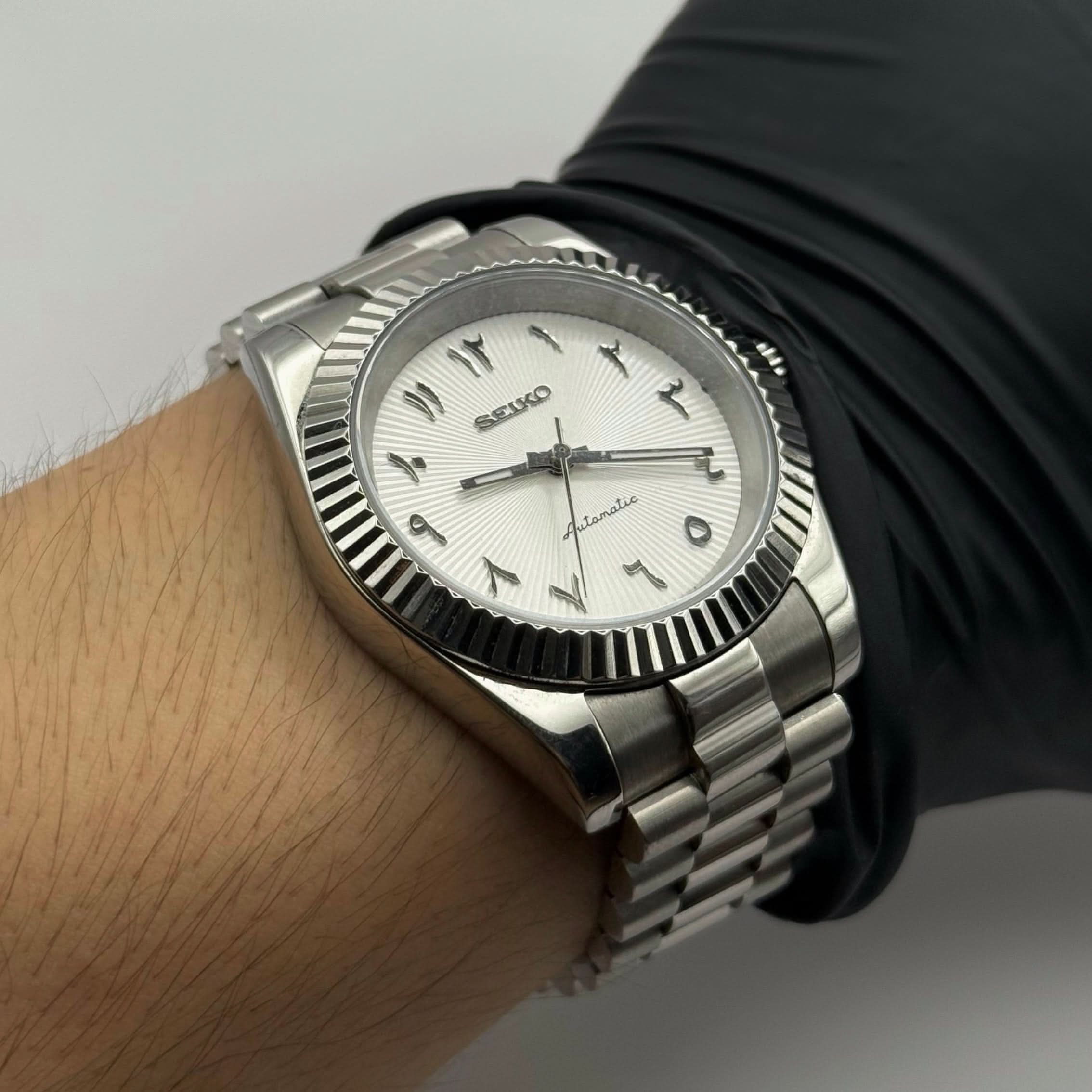 Datejust Mod - Textured Arabic White - Image 2