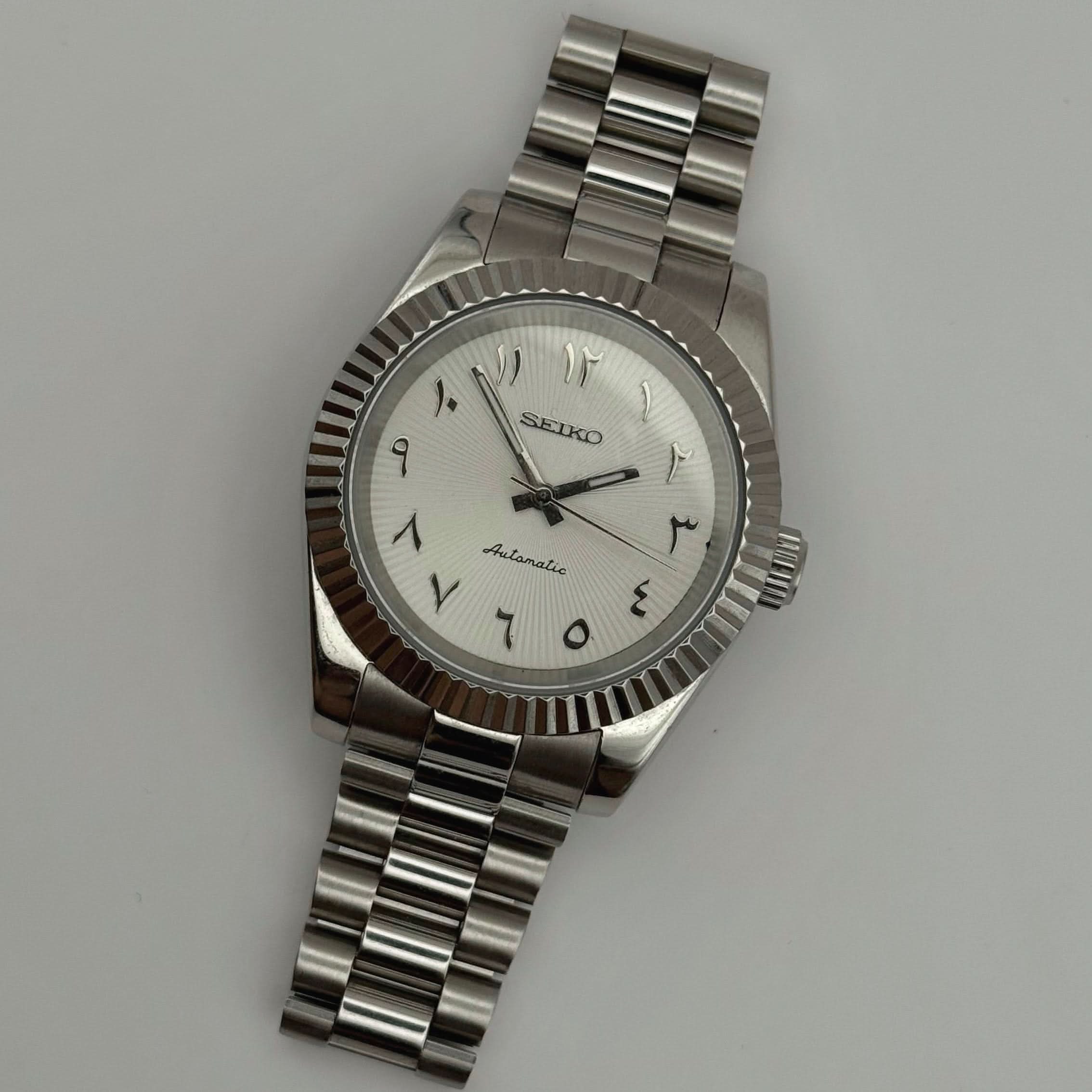 Datejust Mod - Textured Arabic White - Image 4