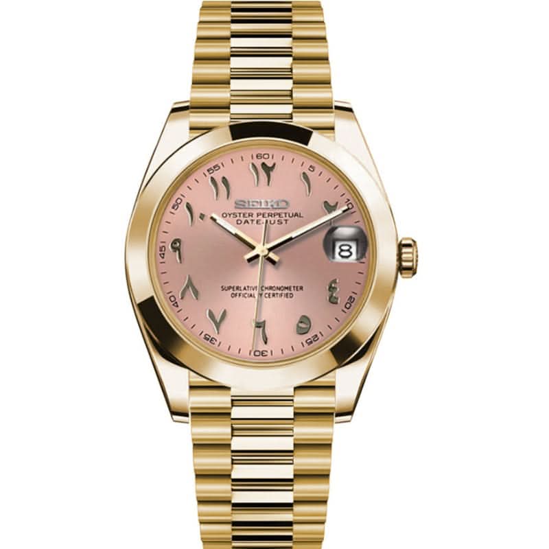 Datejust Mod - Arabic Gold Baby Pink