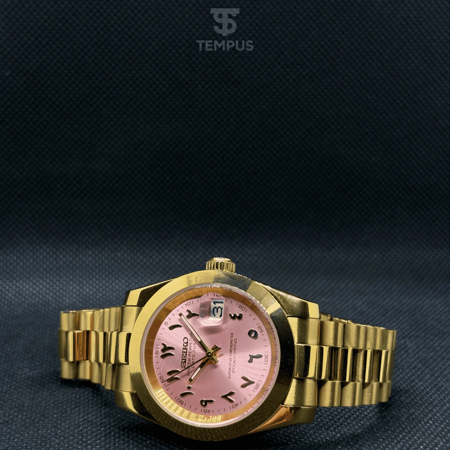 Datejust Mod - Arabic Gold Baby Pink - Image 2