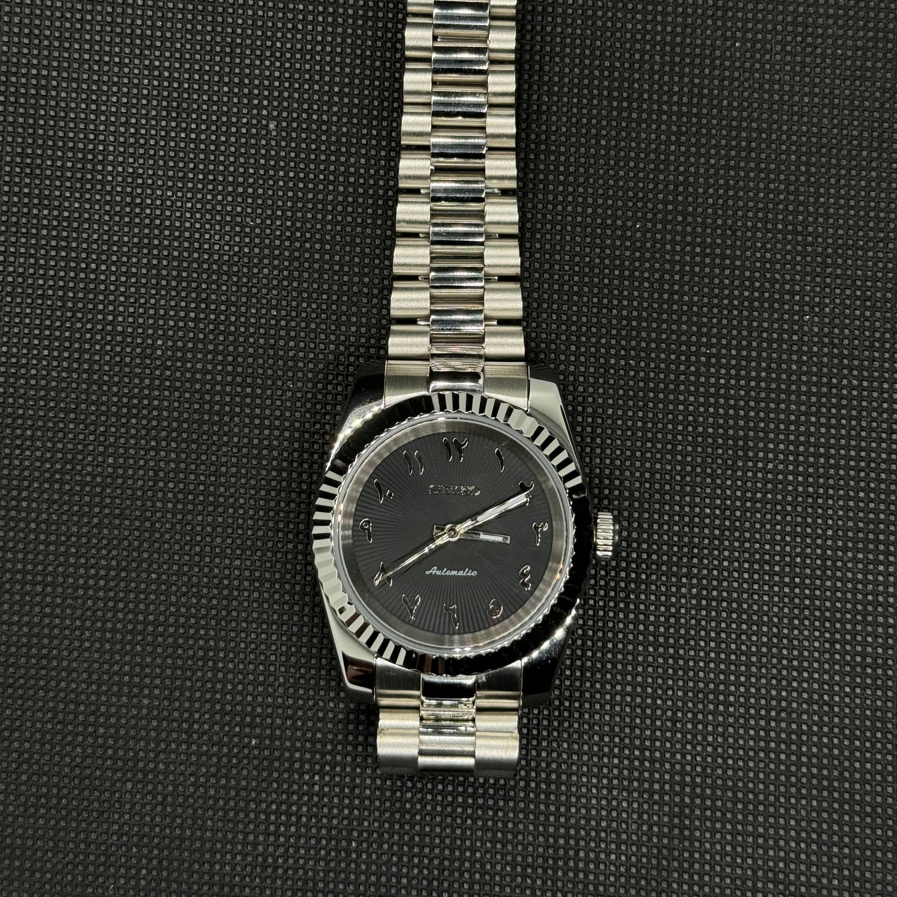 Datejust Mod- Textured Arabic Black - Image 3