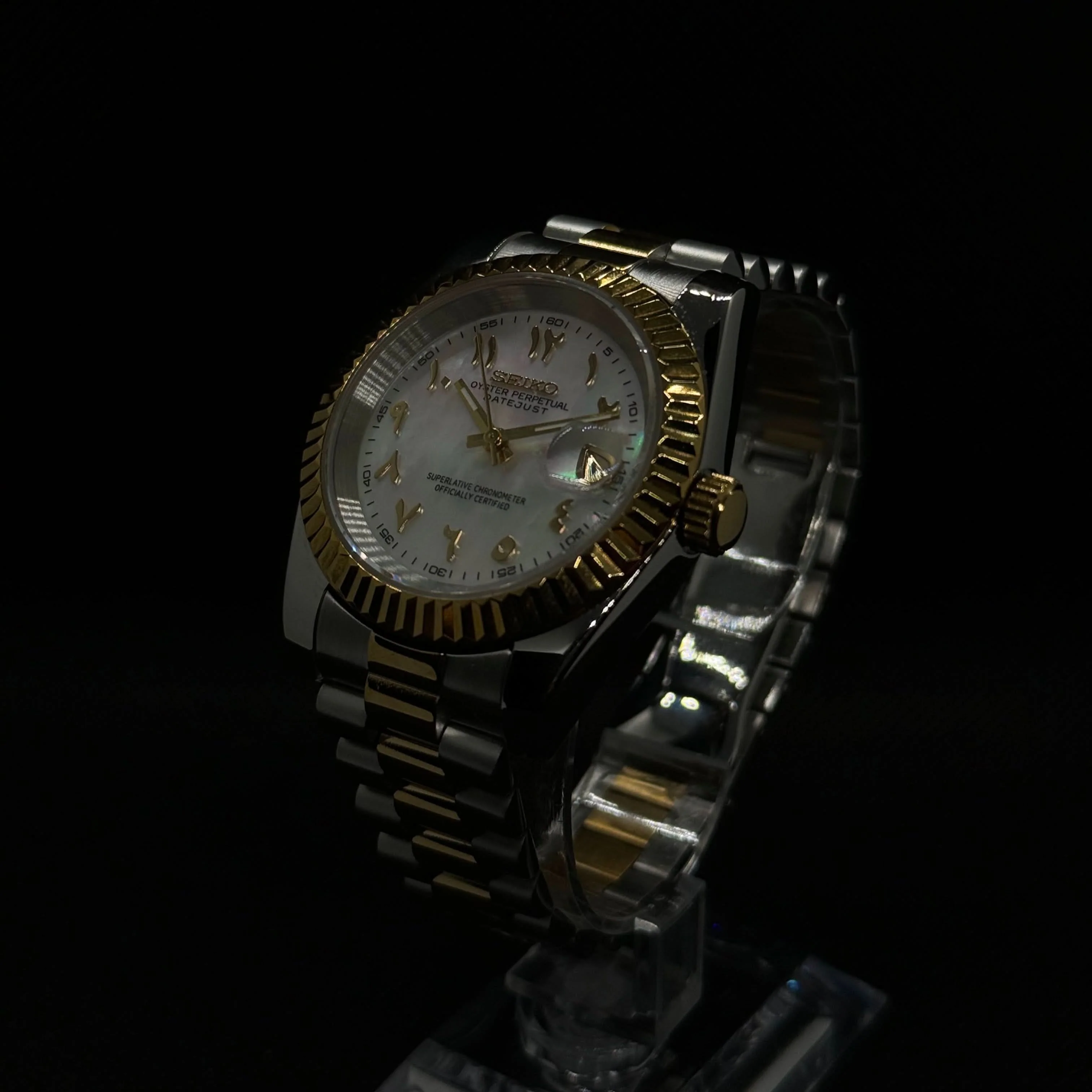 Datejust Mod - Arabic Two-Tone Pearl Gold - Image 3