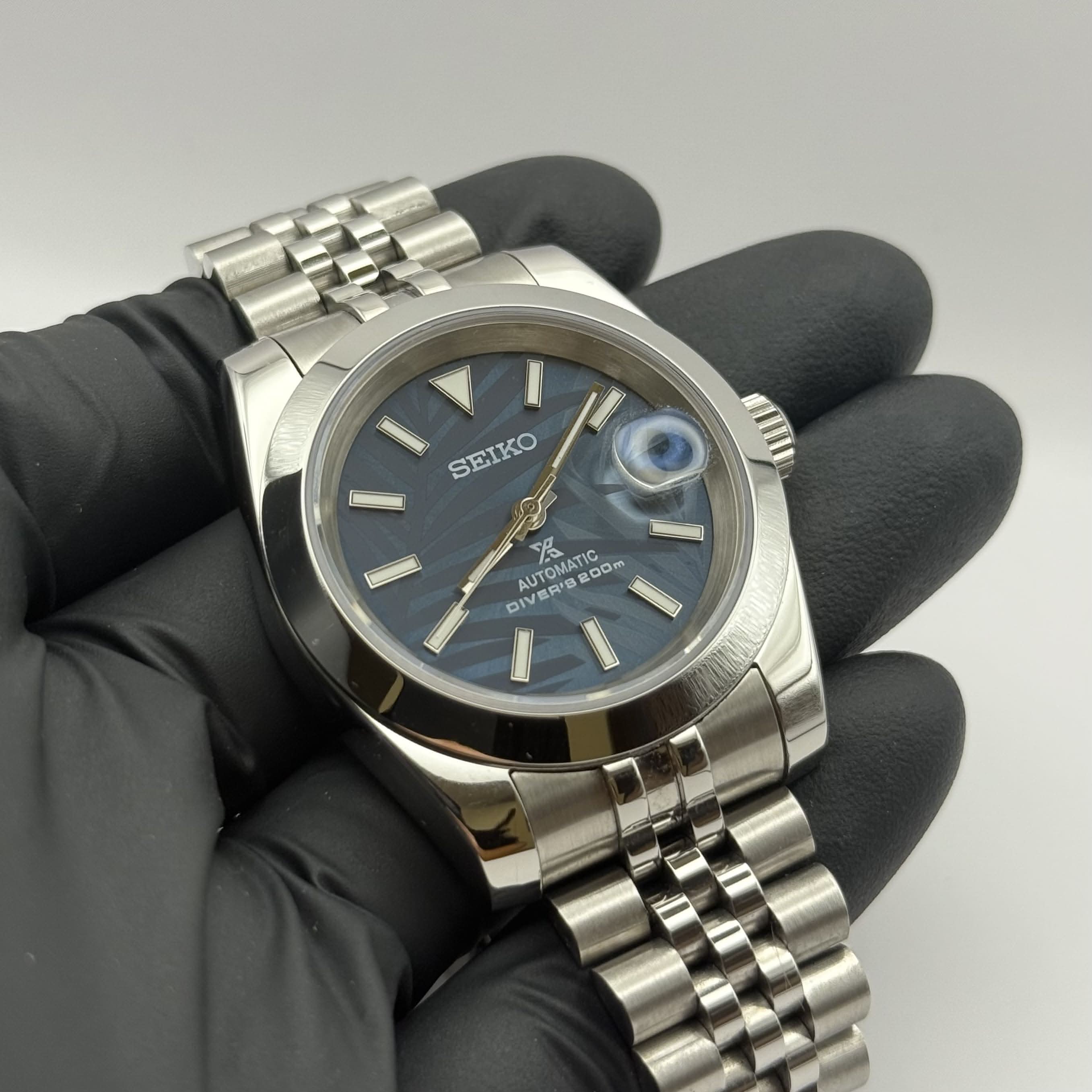 Datejust Mod - Palm Leaf Smooth Blue - Image 4