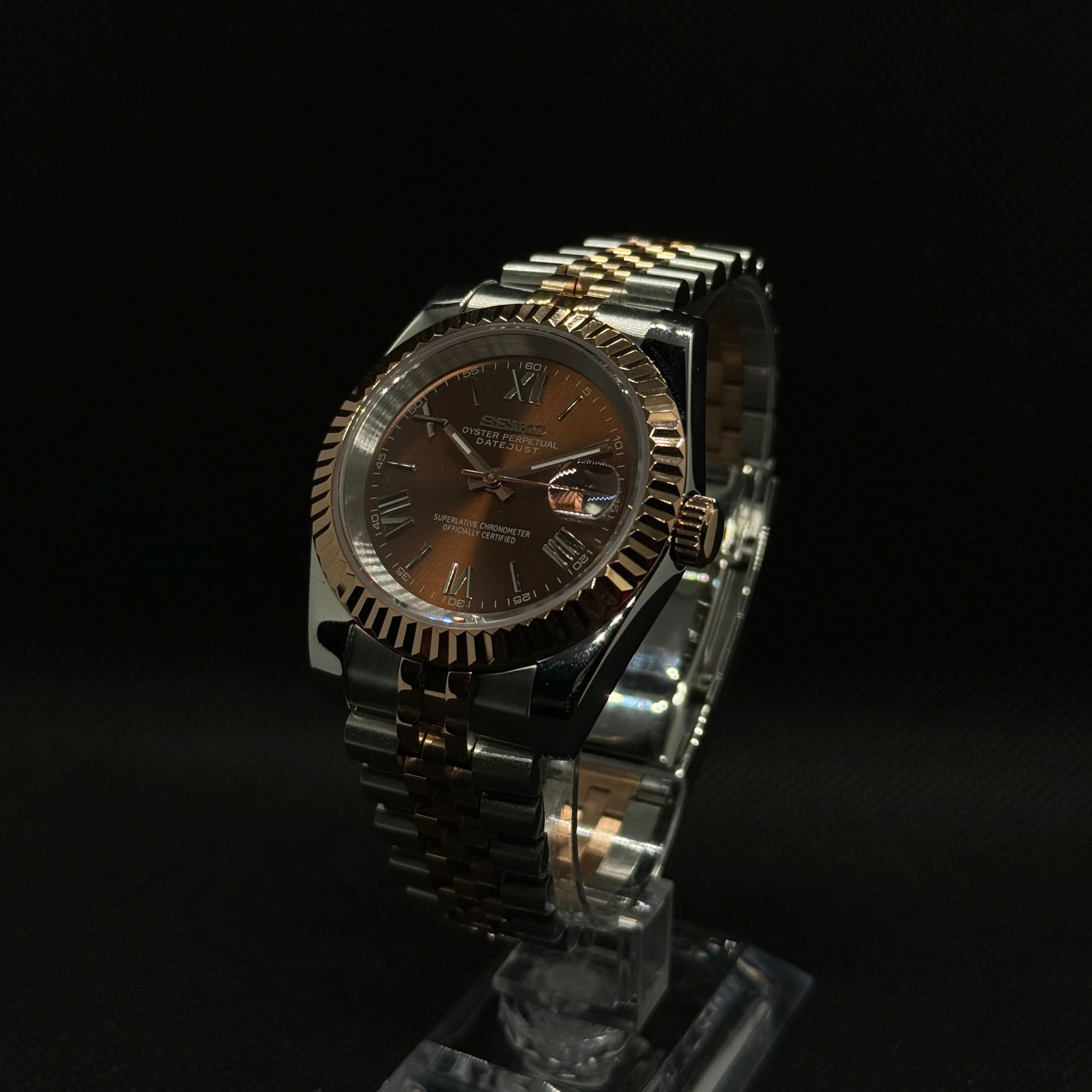 Datejust Mod - Roman Two-Tone Chocolate - Image 3