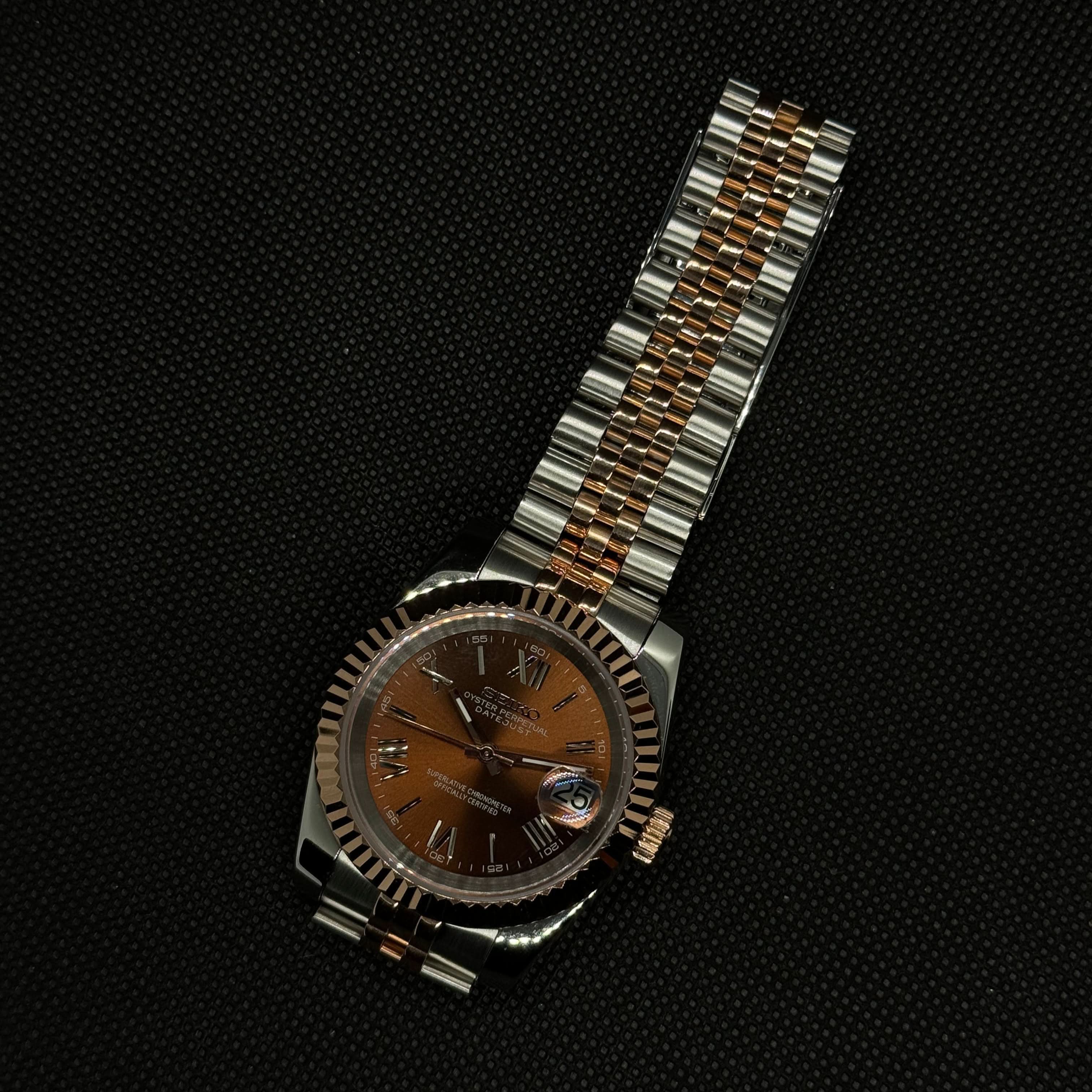 Datejust Mod - Roman Two-Tone Chocolate - Image 5